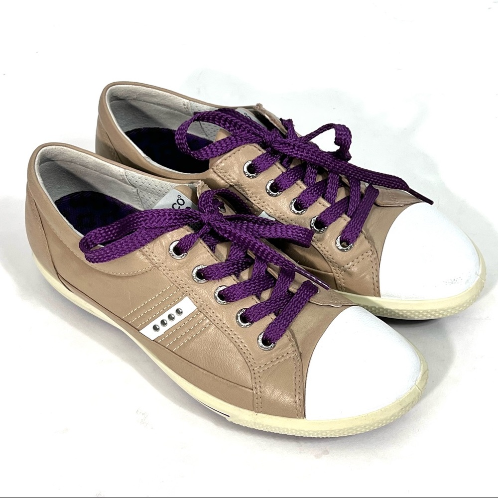 Ecco Street Spikeless Women's Golf Shoes Leather Tan / White EU 36/US 5.5